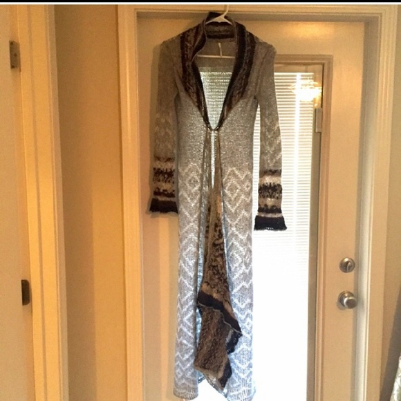 RARE Free people long cardigan sweater - Picture 2 of 4
